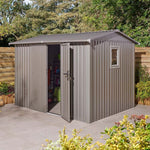 Brentvale 10x8 metal apex shed with open door