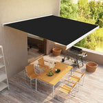 4.0M Manual full cassette Awning, Black, UV and water resistant, 400cmW X 300cm projection..
