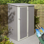 5x3 Trent Vale metal pent shed in light grey
