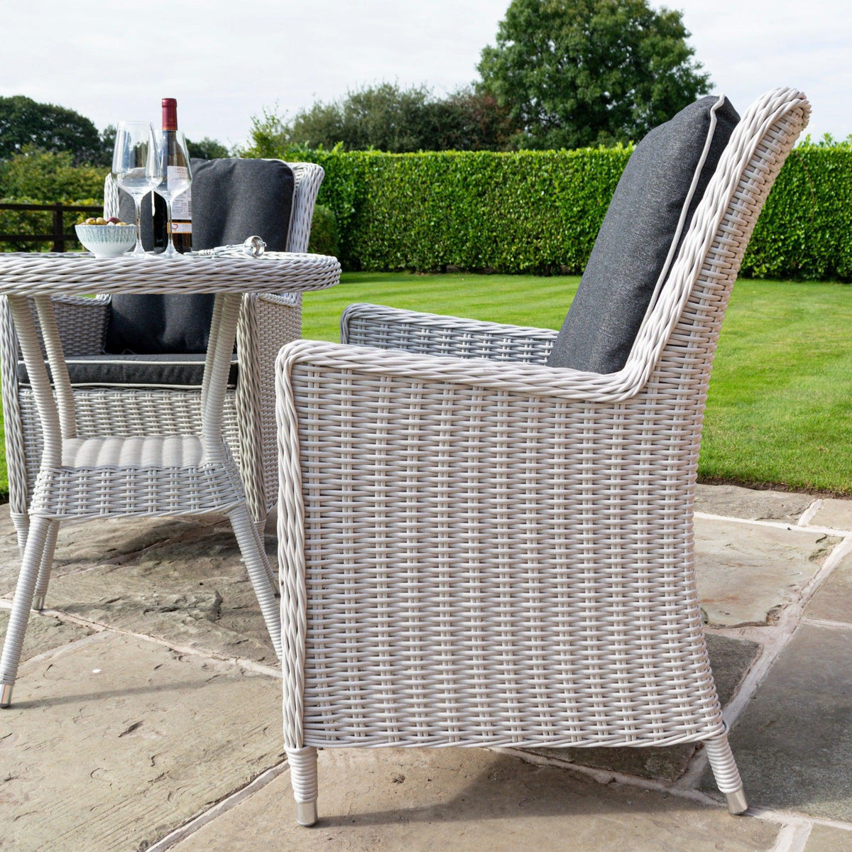Rattan Effect Two Seater Bistro Set - Two Colours