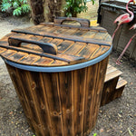 Thermowood timber and white liner ice plunge pool