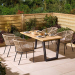 Oslo 4-seat dining set with table and chairs.