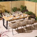 Oslo 6-seat dining set with 210cm table