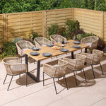 Oslo 8-seat dining set on patio