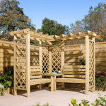 Richmond corner arbour with seating