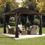 Aluminium Gazebo with sides | Two sizes.