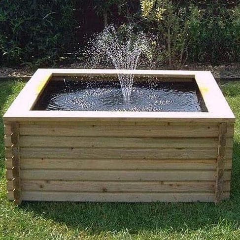 120 Gallon Square Wooden Norlog Pond, 510mm high