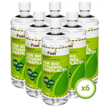 Bio-Ethanol, smokeless fuel for Bio-Fires, 6x 1litre bottles.