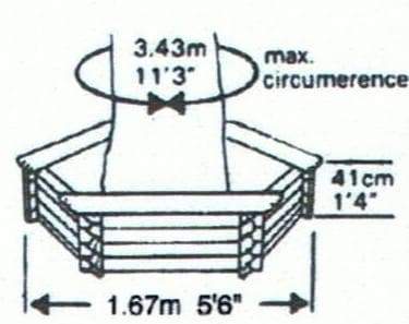 Large Hexagonal Norlog Treated Timber Planter
