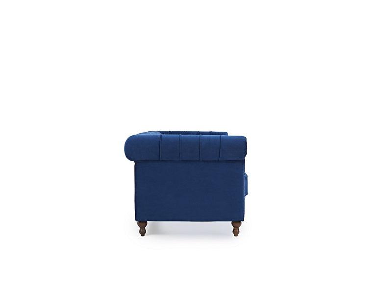 Mark Harris Montrose Blue Plush 3-Seater Sofa