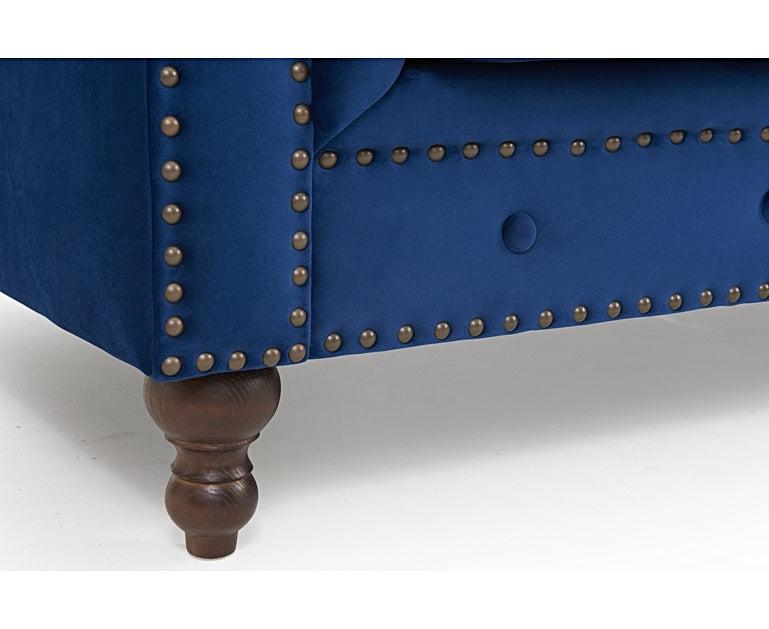 Mark Harris Montrose Blue Plush Armchair