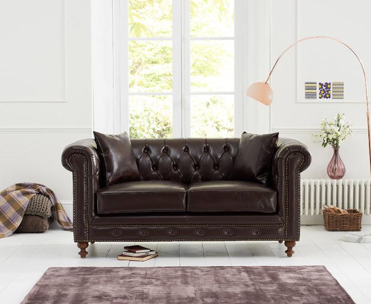 Mark Harris Montrose Brown Leather 2-Seater Sofa