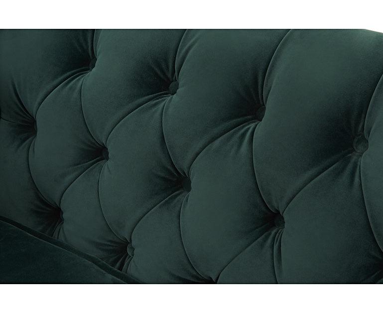 Mark Harris Montrose Green Plush 3-Seater Sofa