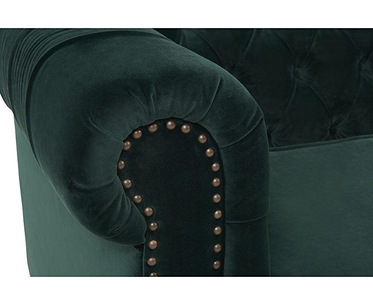 Mark Harris Montrose Green Plush 3-Seater Sofa