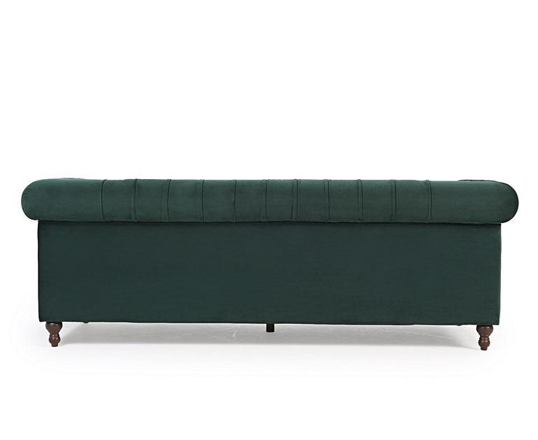 Mark Harris Montrose Green Plush 3-Seater Sofa