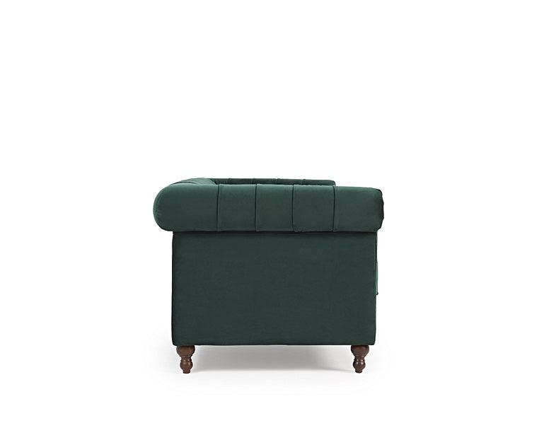 Mark Harris Montrose Green Plush 3-Seater Sofa