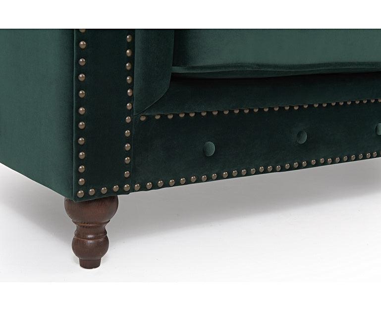 Mark Harris Montrose Green Plush Armchair