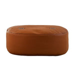 Oblong Luxurious Leather Pouff - By Trimm - Real Scandinavian Quality.
