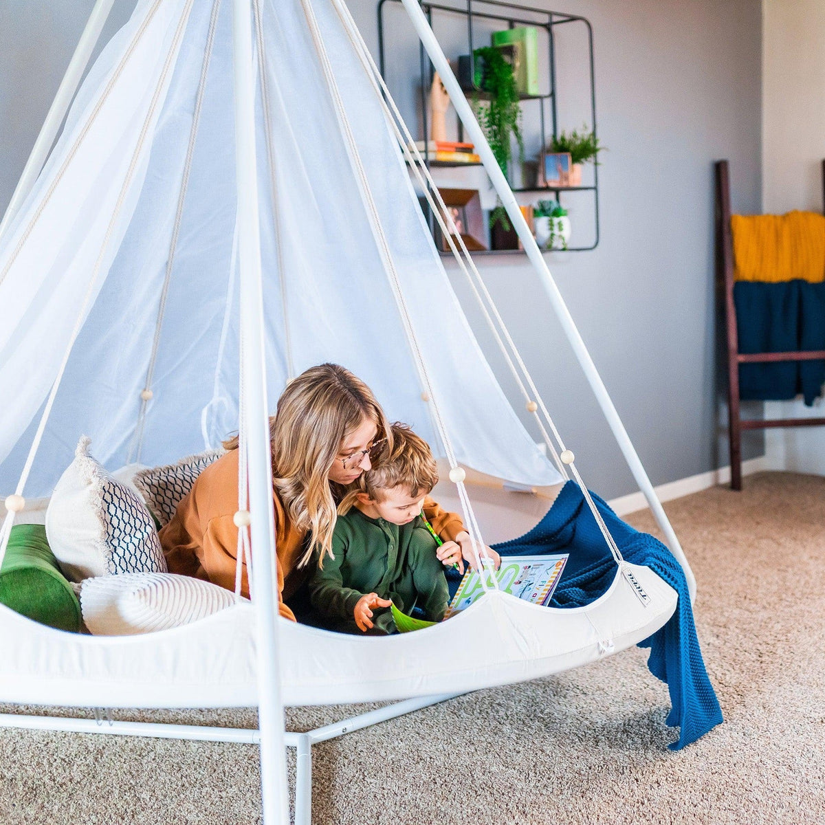 TiiPii Classic Hanging Day Bed Tent - Medium-5ft Diameter, Four Beautiful Colours