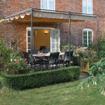 Wall-Mounted Aluminium Pergola with Retractable Taupe Roof 3m