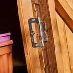 Growhouse door hinge detail