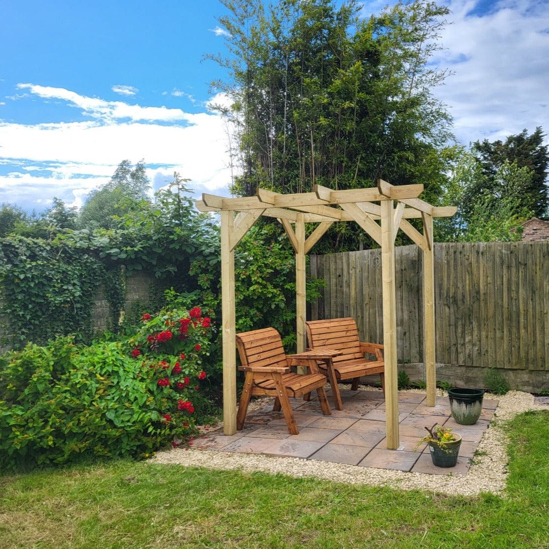 Spruce Posts Heavy Duty Timber Pergola | Complete DIY Kit | Slow Grown Spruce ...