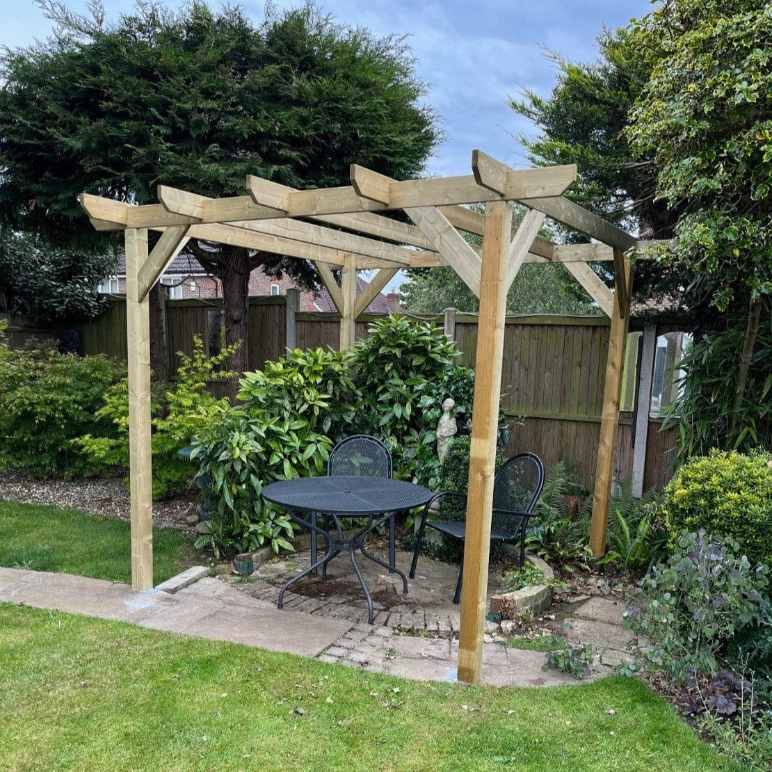 Heavy Duty Timber Pergola | Complete DIY Kit | Slow Grown Spruce ...