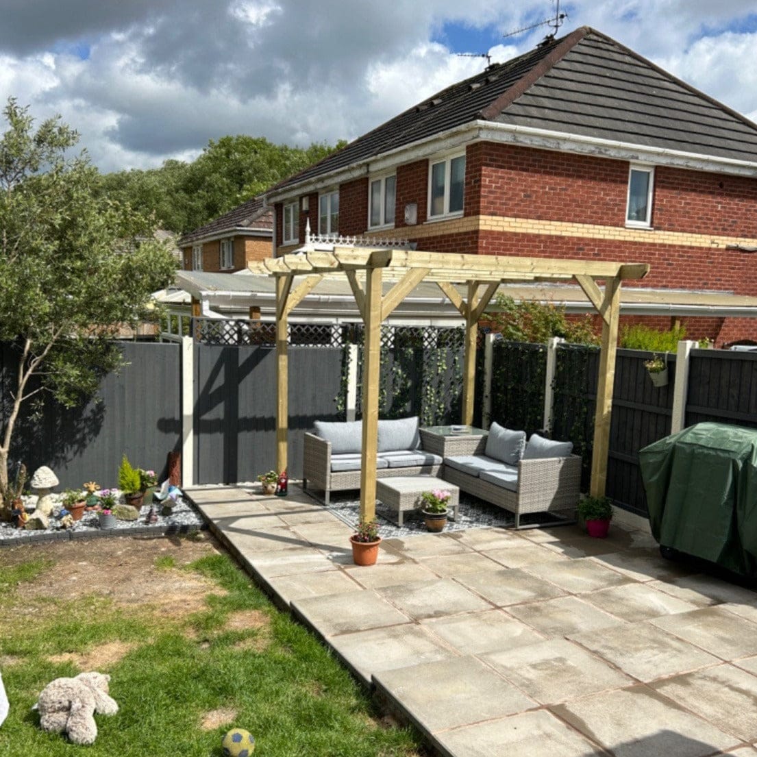 Heavy Duty Timber Pergola | Complete DIY Kit | Slow Grown Spruce ...
