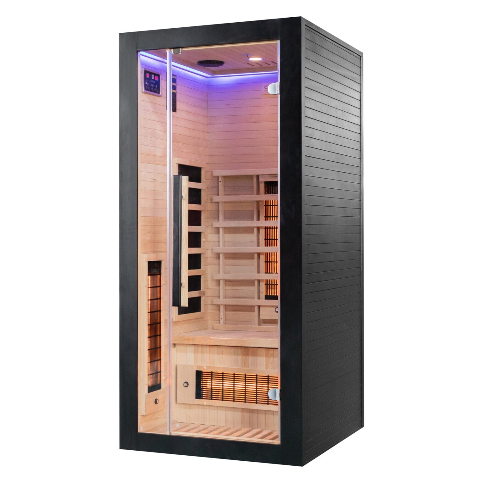 Infrared sauna with black frame (1K7A1764-1)