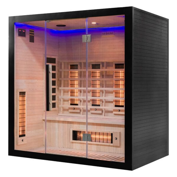 Infrared sauna 1K7A2021, 600x600, with interior lights