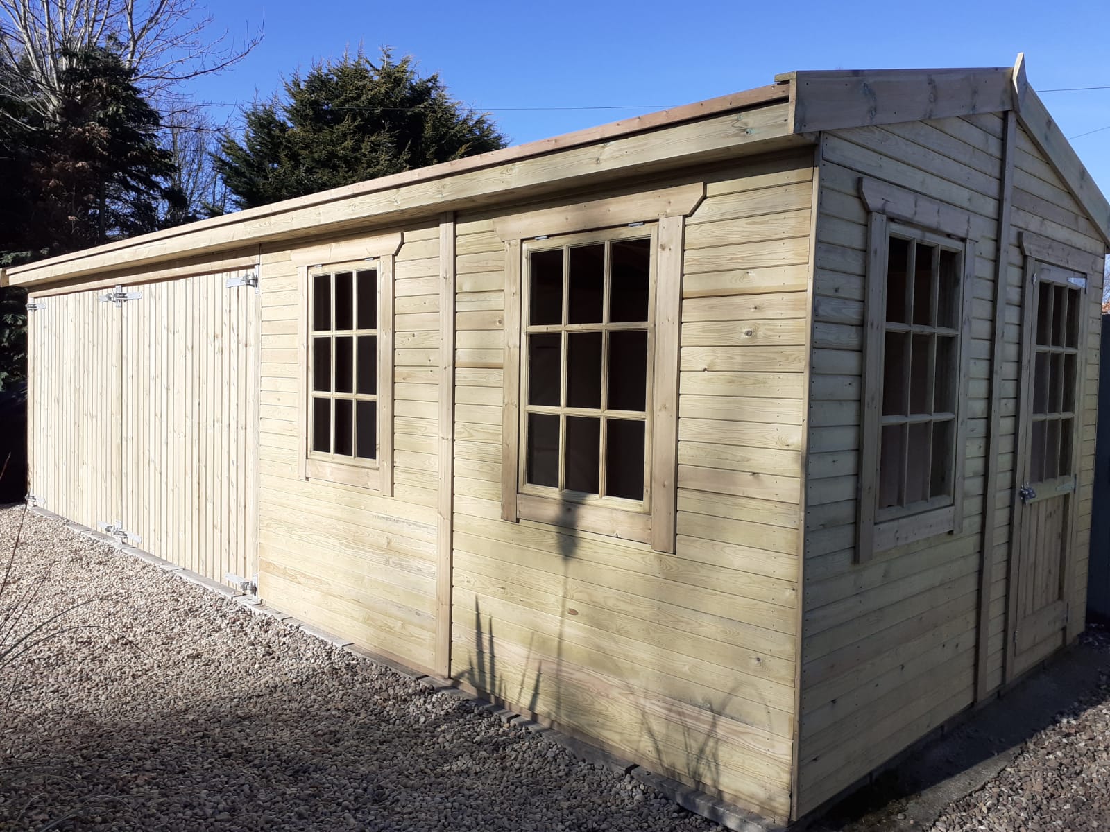 22mm x 125mm Tanalised, pressure treated PTGV cladding and flooring boards