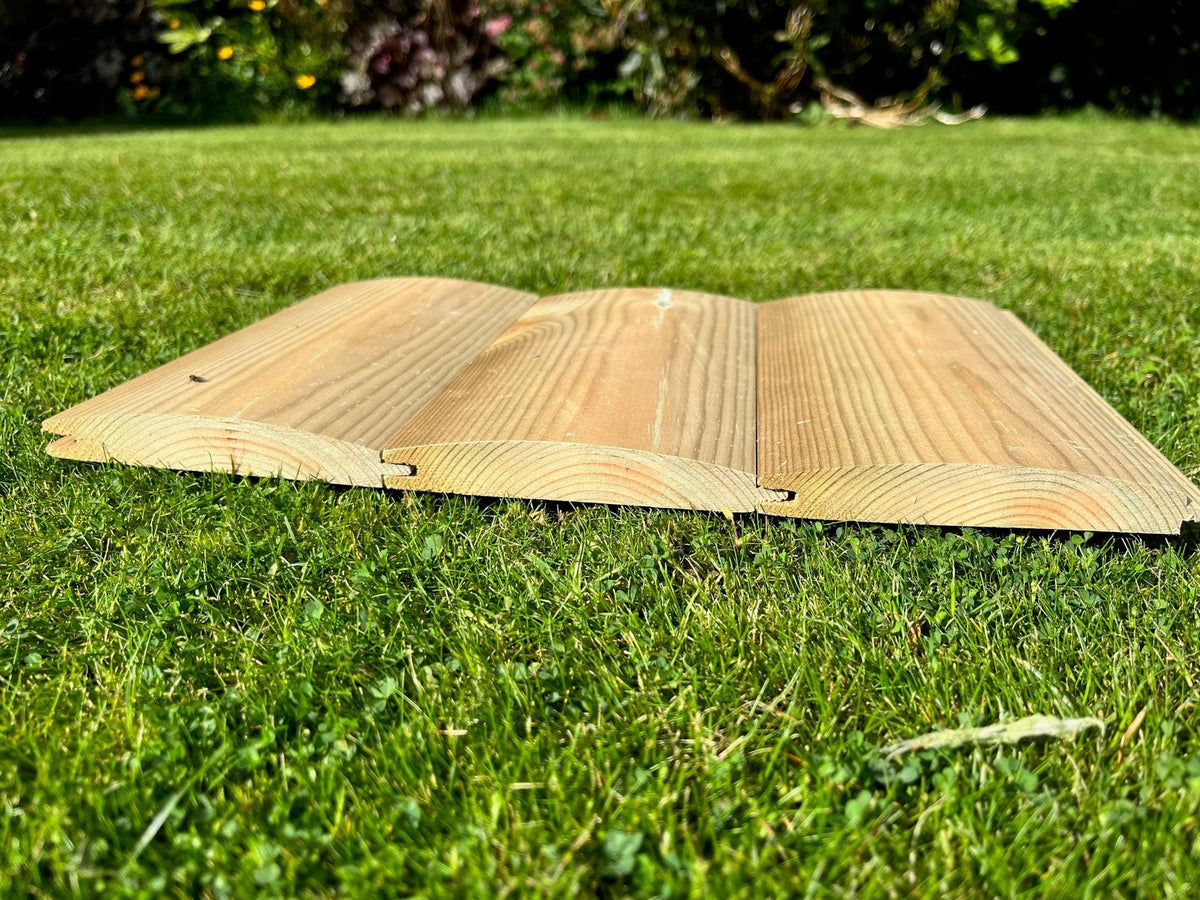 Loglap Cladding Howdens 22mm x 125mm Tanalised, pressure treated Tongue & Grooved LogLap cladd ...