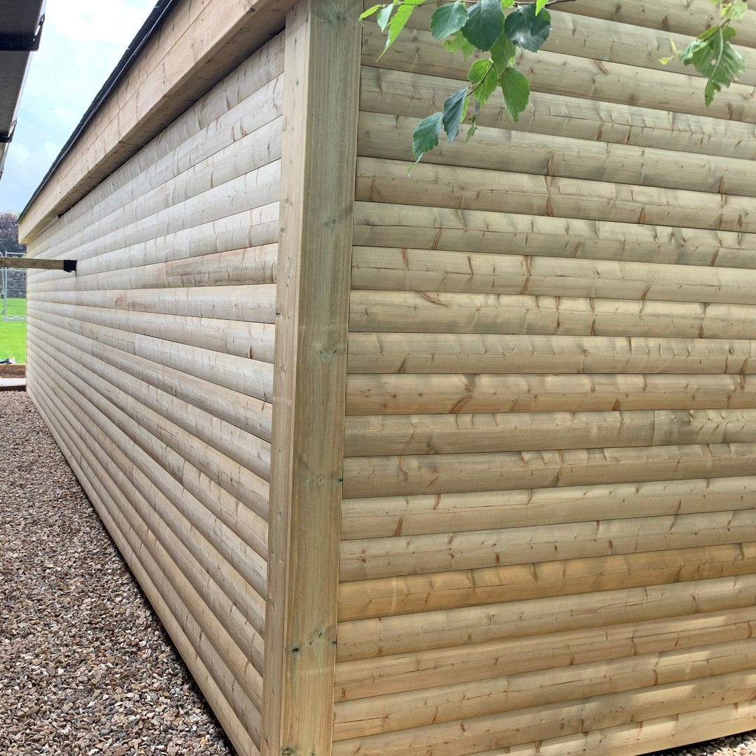 22mm x 125mm Tanalised, pressure treated Tongue & Grooved LogLap cladding