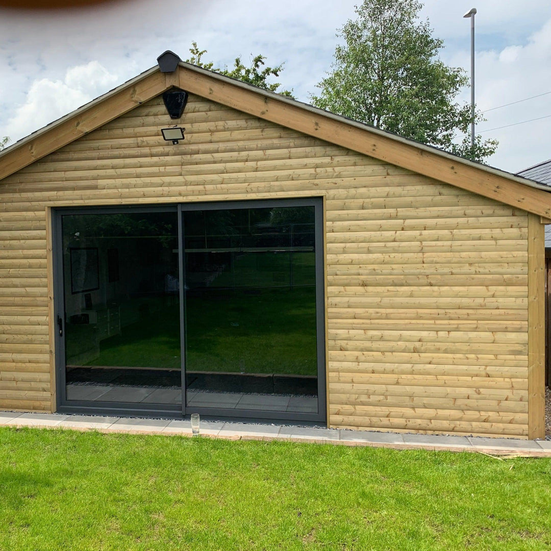 22mm x 125mm Tanalised, pressure treated Tongue & Grooved LogLap cladding