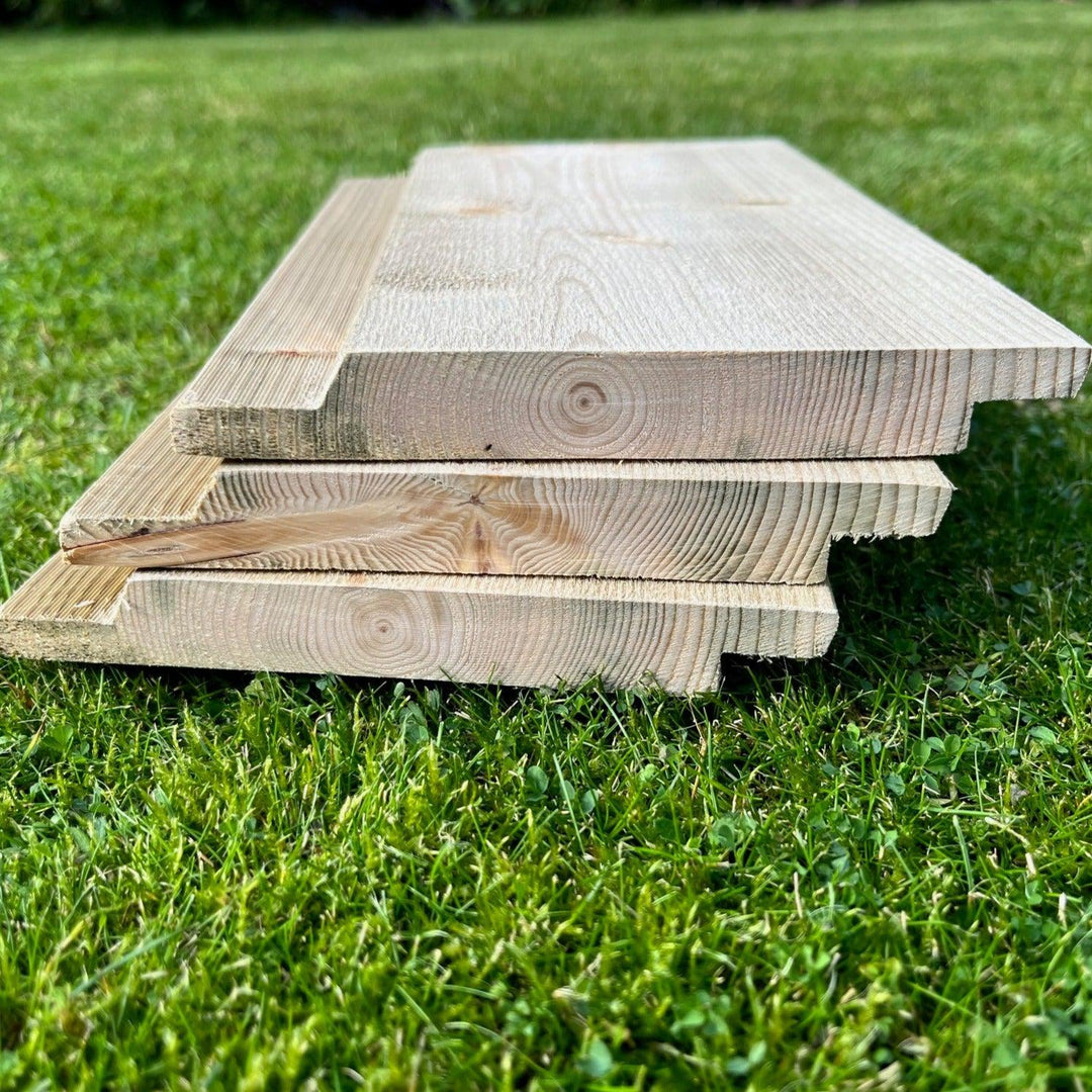 22mm x 150mm Tanalised, pressure treated Swedish OverLap Exterior Cladding
