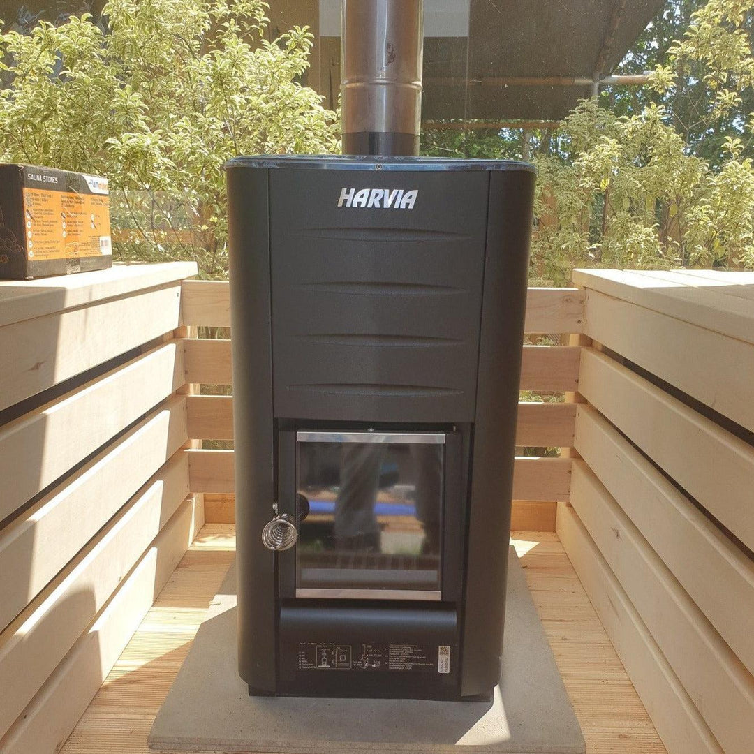 250cm Spruce Barrel Sauna | Thermowood | Terrace | Wood-Fired or Electric.
