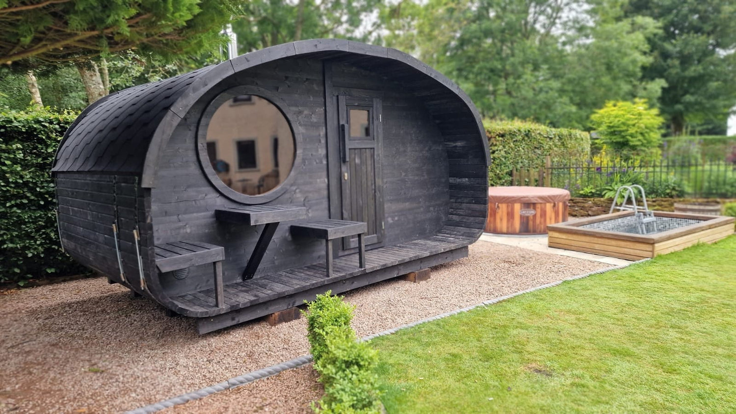 Hobbit Sauna, various sizes, Wood-Fired or Electric.