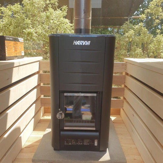 400cm Spruce Barrel Sauna | Thermowood | Terrace | Wood-Fired or Electric.