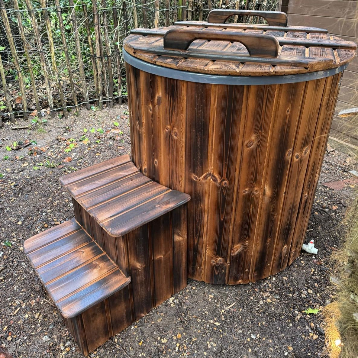 Plunge Pool/ Ice Bath, Fibreglass Liner, Thermowood.