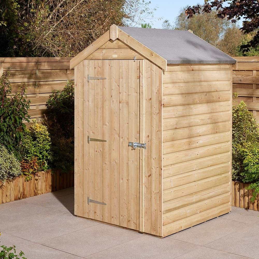 4x4 shiplap apex shed with single door