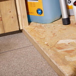 4x4 shiplap apex shed interior detail with single door