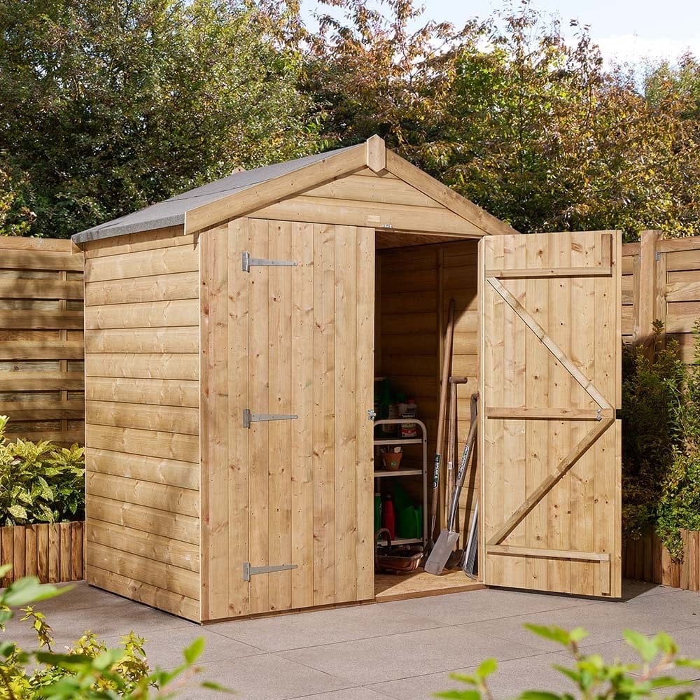 4x6 shiplap apex shed with double doors