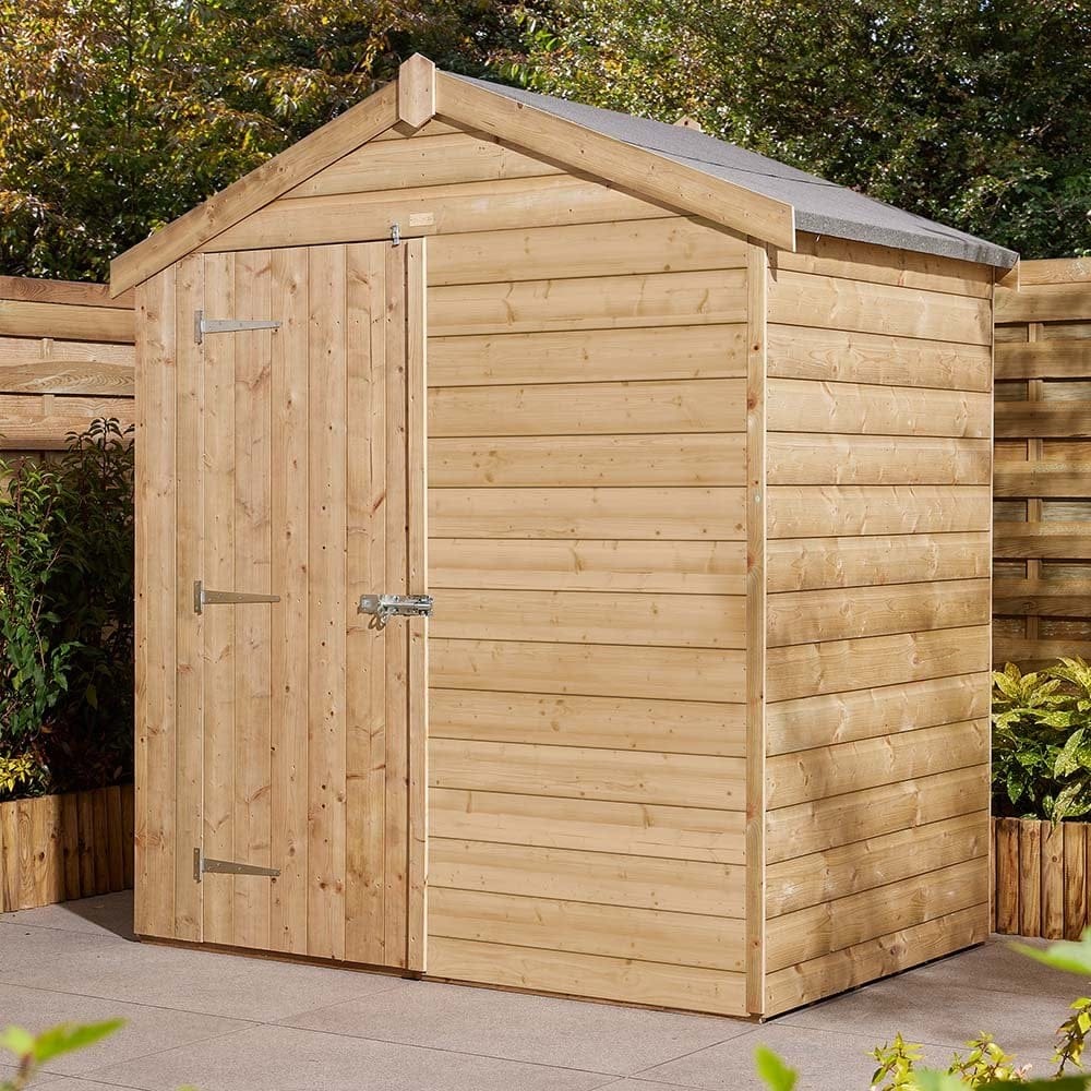 4x6 shiplap apex shed with single door