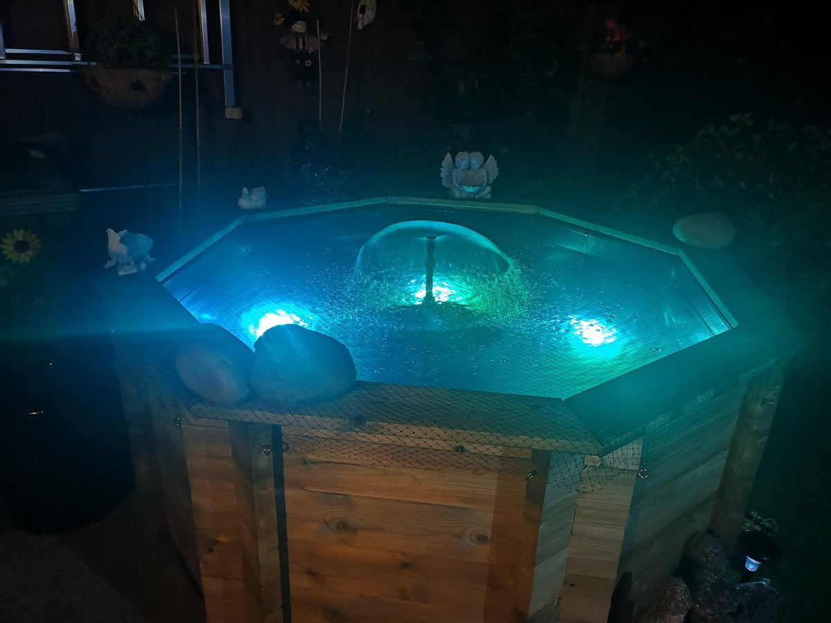 6ft 286 Gallon Octagonal Wooden Fish Pond, 27mm thick, 697mm high, 1305 litres