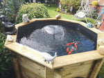 6ft 348 Gallon Octagonal Raised Wooden Koi Pond, 44mm thick, 831mm high, 1586 litres