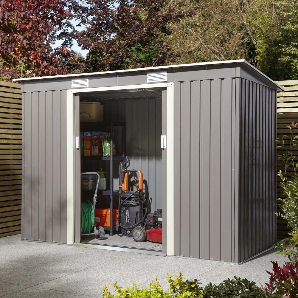 8x4 Trentvale Metal Pent Shed