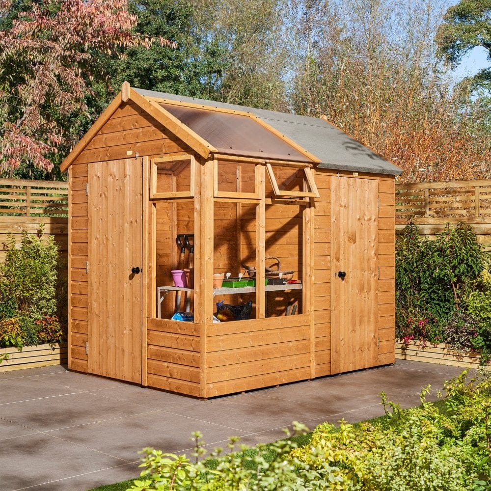 8x6 growhouse with store, visible inside