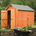 8x6 security shed with open door
