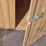 8x6 shiplap apex shed with double doors, open