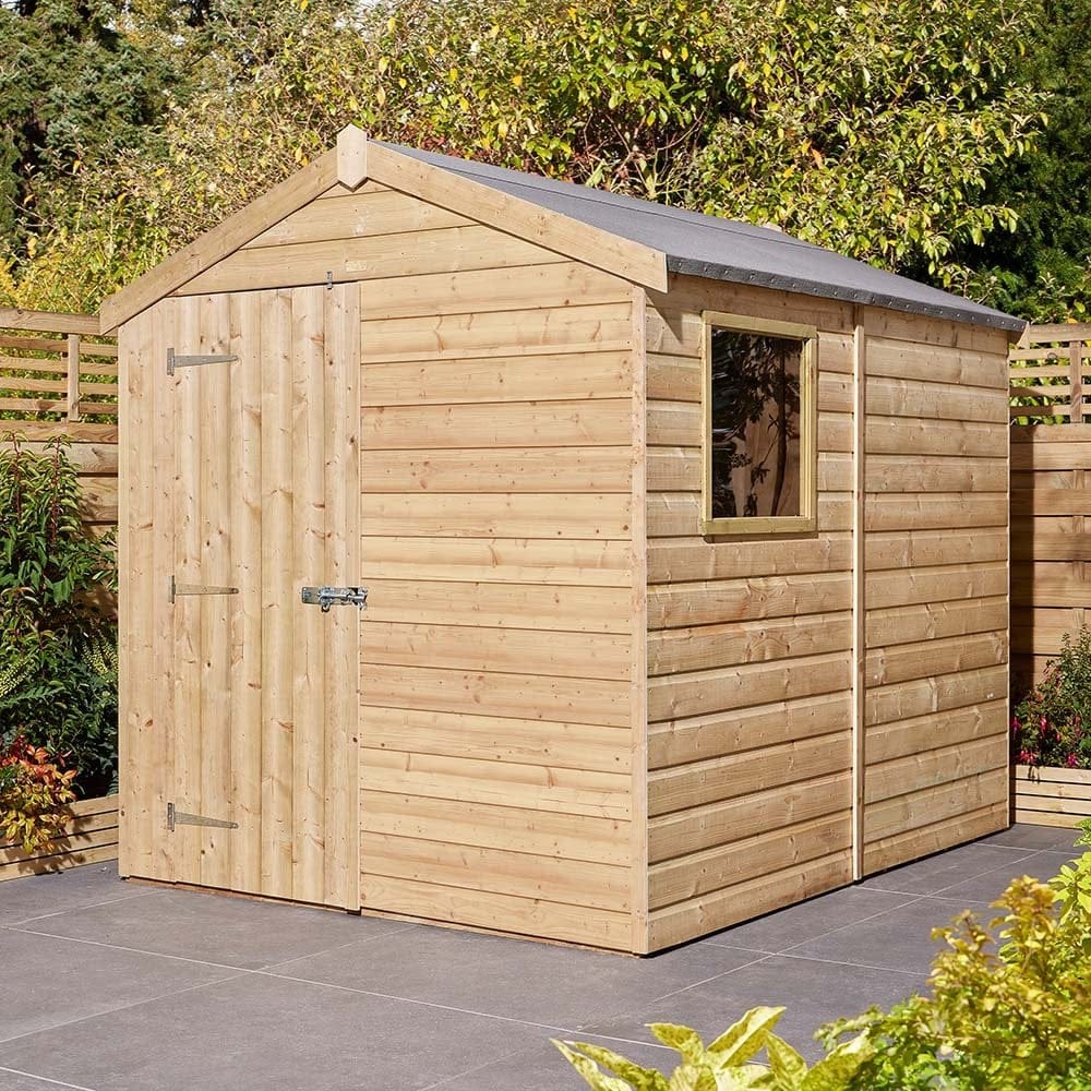 8x6 Shiplap Apex Shed with Single Door and Window